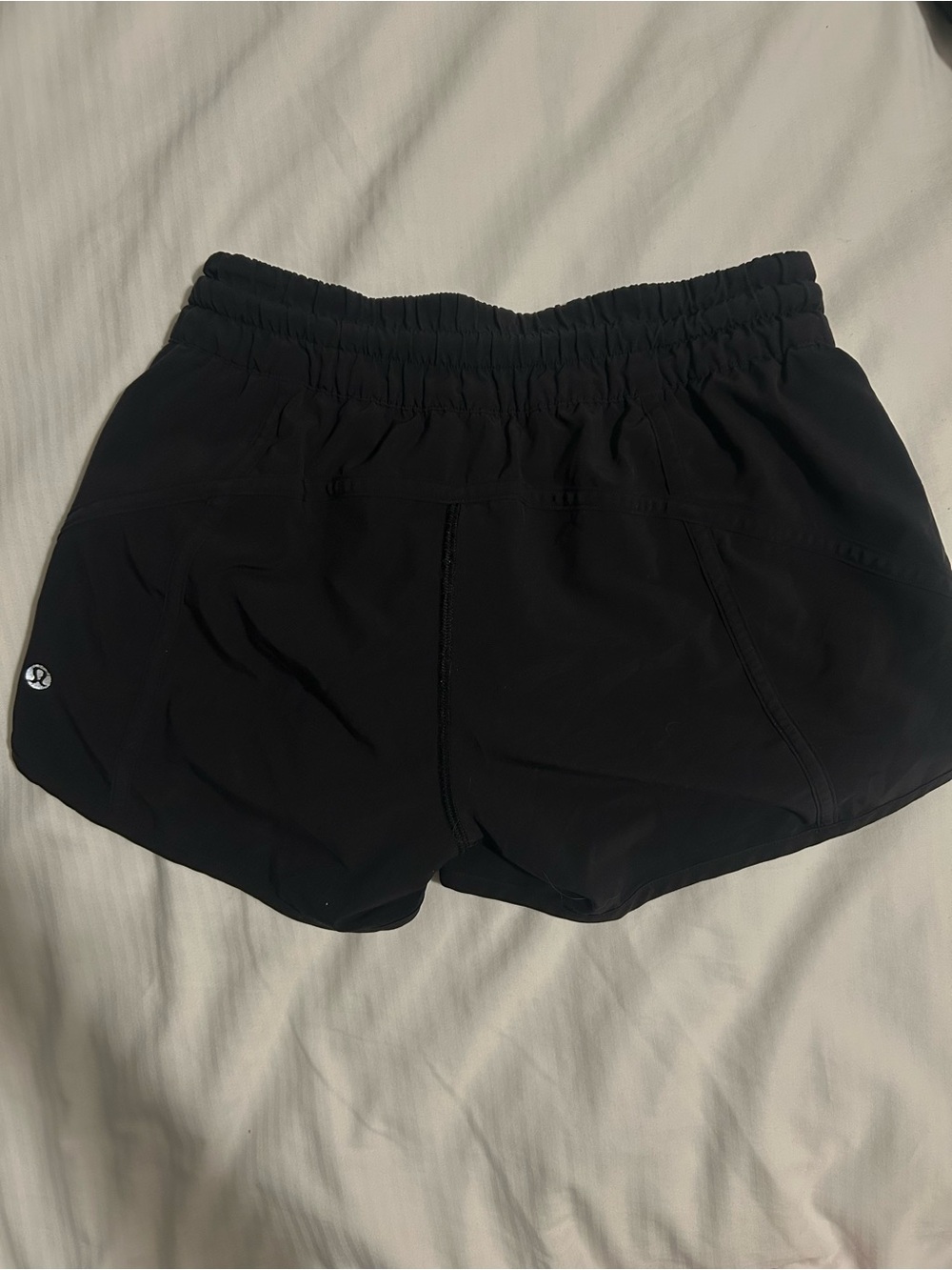lululemon athletica Black Women's Run Short with Zipper Pocket - Picture 2 of 3